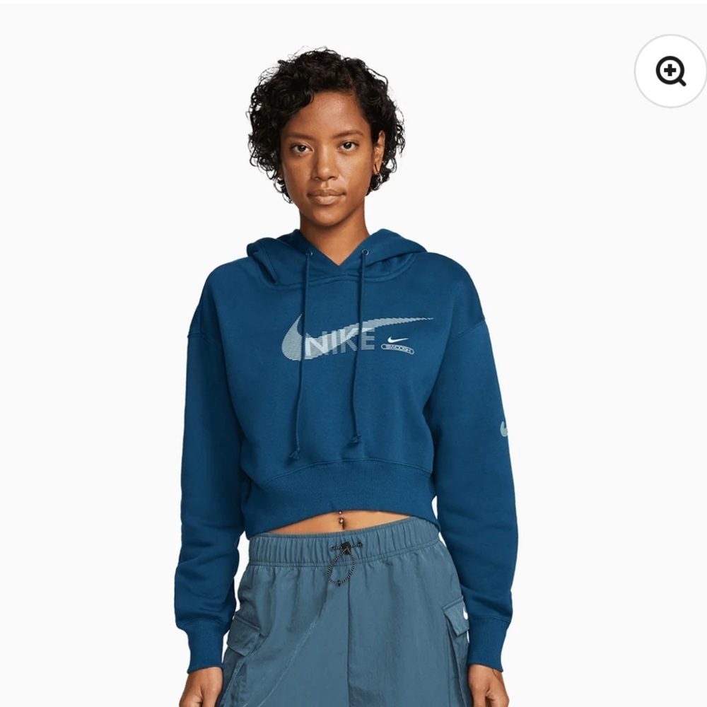 Women's Nike Sportswear Swoosh Fleece Crop Hoodie size Small